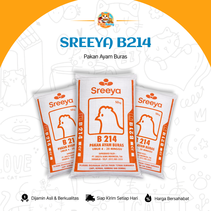 SREEYA B214 Pakan Ayam Kampung Buras / Ayam Kampung | Usia 4–20 Minggu | REPACK | PakanKucingCom