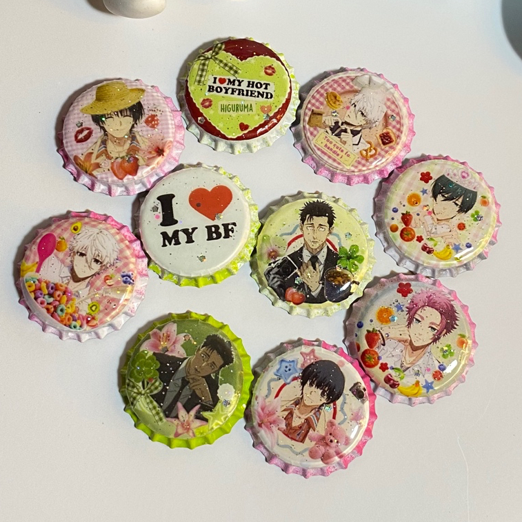 Bottle Cup Pin Anime | Bros Tutup Botol Karakter Anime