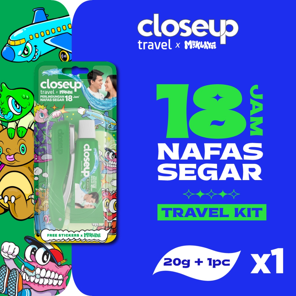 Closeup Sikat Gigi Lipat Travel (1PC+20gr)