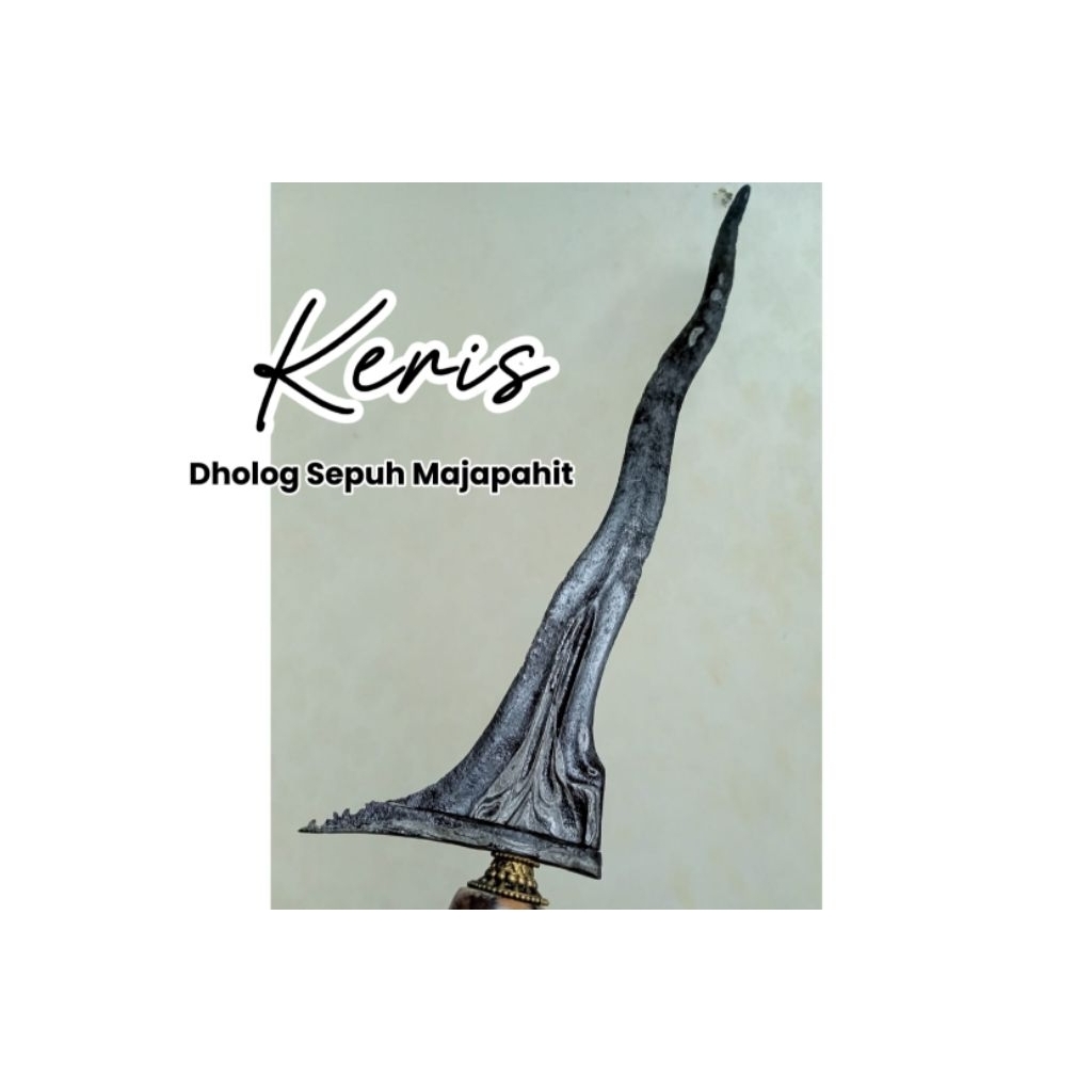 Keris Sepuh MAJAPAHIT dapur Dholog pamor Ceprit Asli Warangka Ladrang Jogja Kayu Timoho - Keris Maja