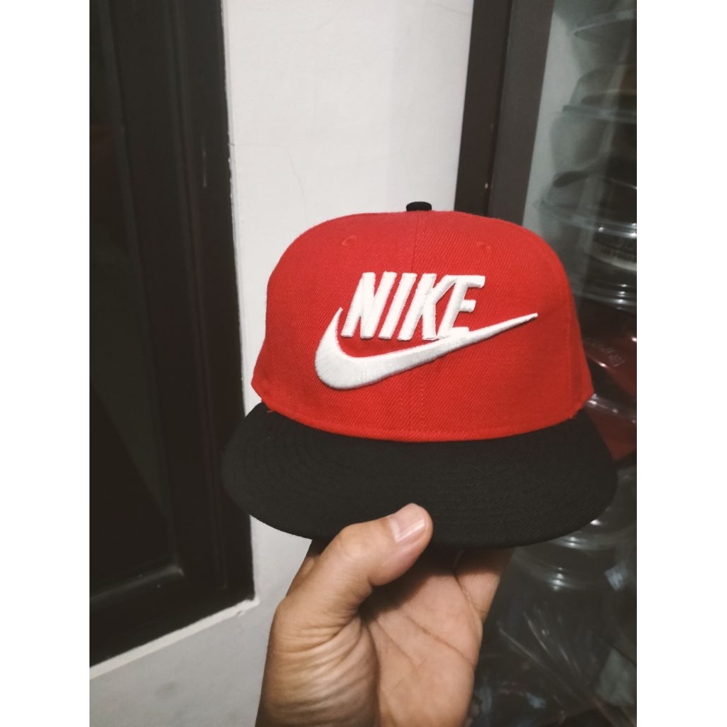 Topi Nike True Snapback Original - Red Black Classic Logo