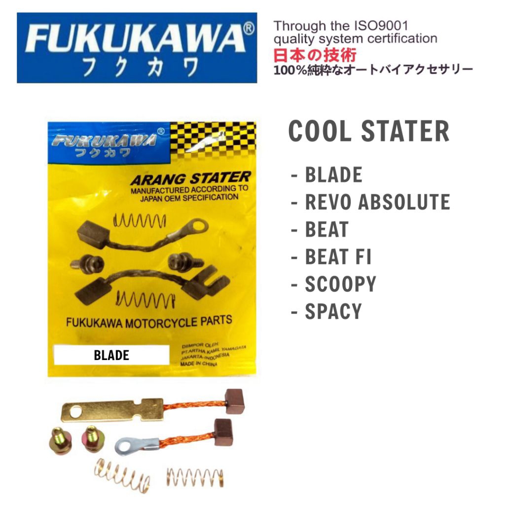 10 set COOL STATER BLADE FUKUKAWA arang kul dinamo stater carbon brush blade revo absolute beat vari