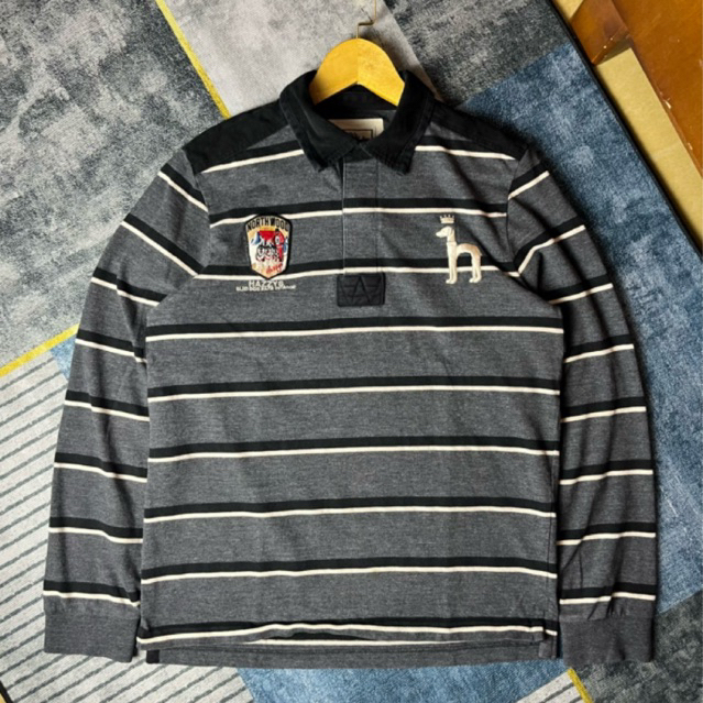 KAOS POLO LONGSLEEVE HAZZYS NORTHWOOD STRIPE GREY SECOND