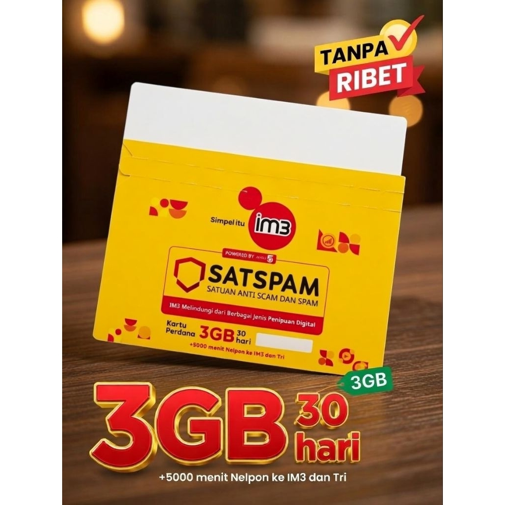 kartu perdana indosat/im3 kuota 3gb