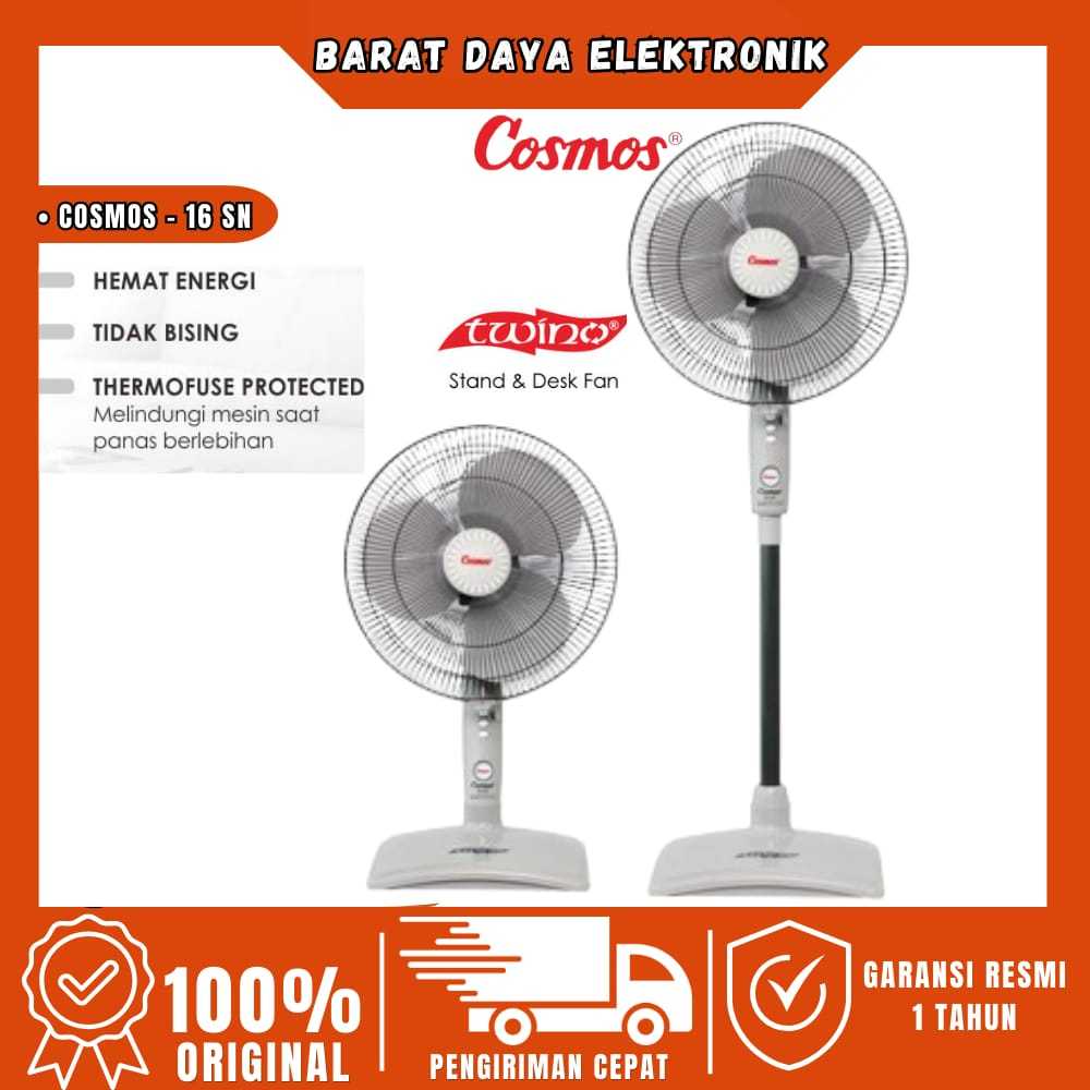 Kipas Cosmos Twino 16SN Kipas Angin Berdiri-Duduk Kipas Angin Cosmos