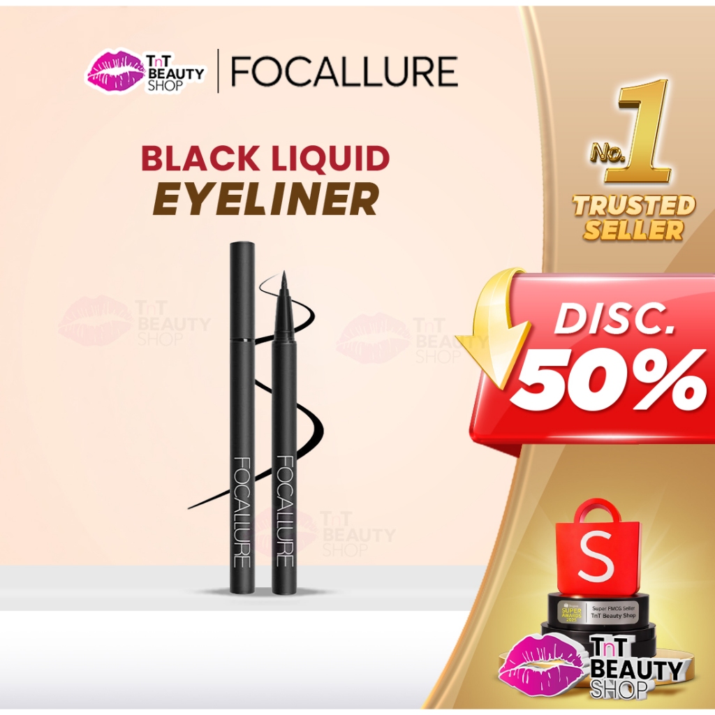 FOCALLURE Tahan air Black Liquid Eyeliner Pensil - Makeup | TnT Beuaty Shop