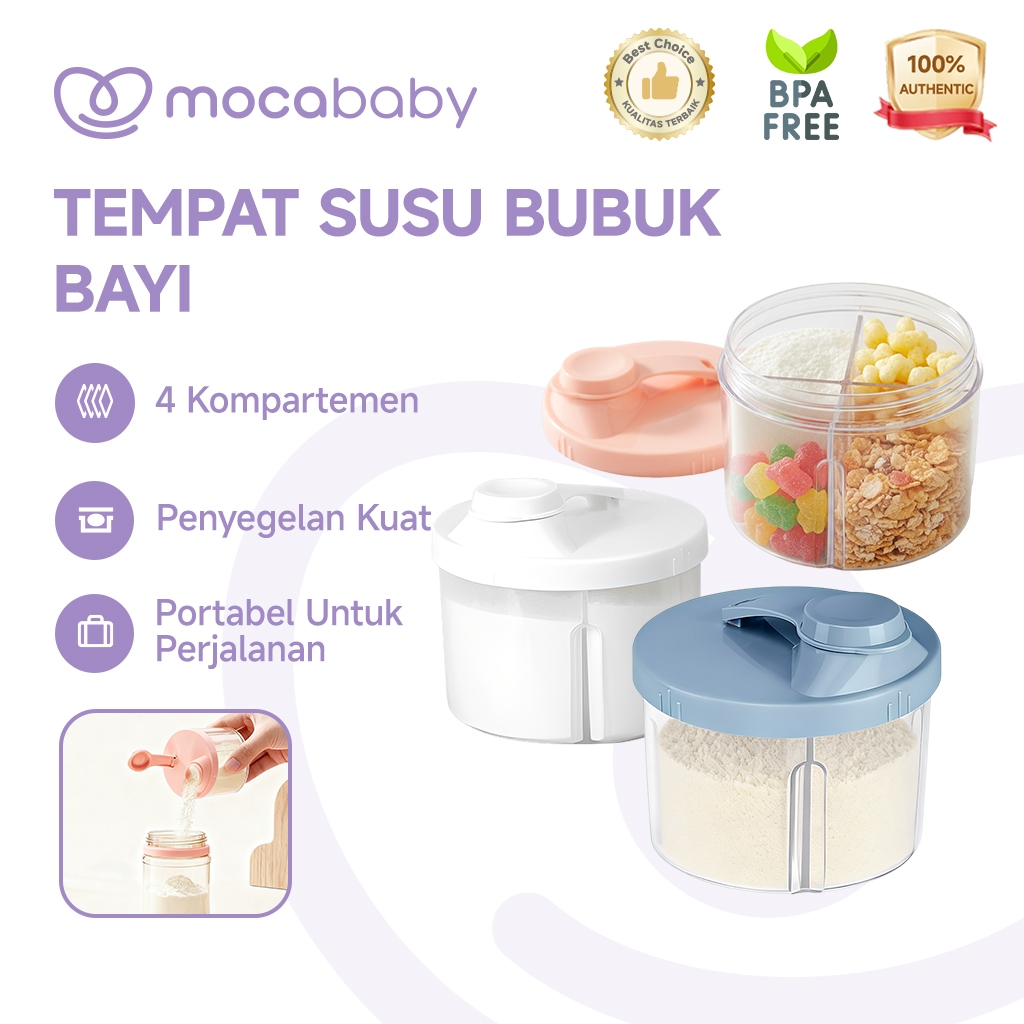 Mocababy Tempat Penyimpanan Susu Bubuk Bayi Milk Powder Container Dapat Diputar Wadah Susu Bubuk Bay