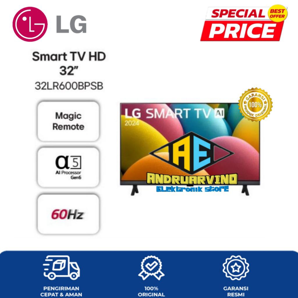 LG SMART TV 32 INCH 32LR600BPSB LED SMART TV 32 INCH DIGITAL TV GARANSI RESMI LG