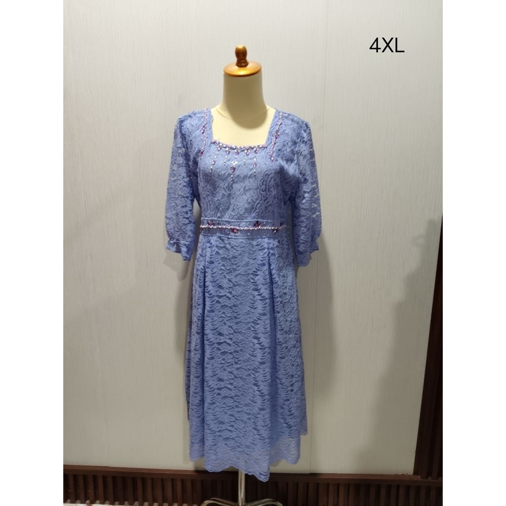 dress Elghana kerah segi 5