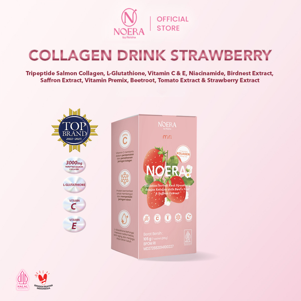 Noera Collagen Drink Mini Improved Formula  - Travel Size | Minuman Pencerah Kulit with L-Glutathion