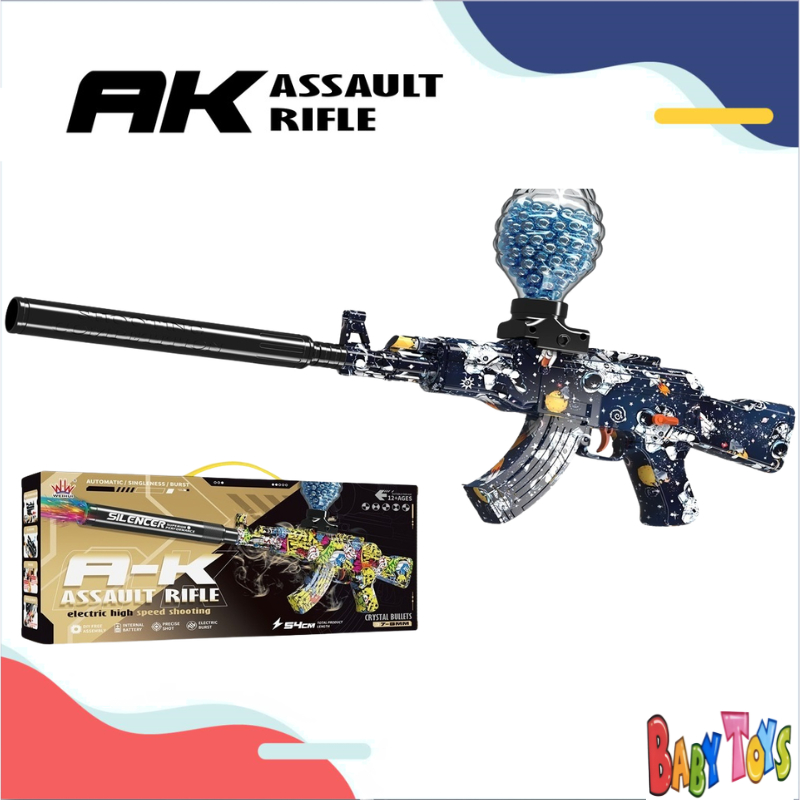 BabyToys Mainan Water Gel Elektrik Anak AK47 Otomatis Manual Gell Blaster Kado Ulang Tahun Laki Laki