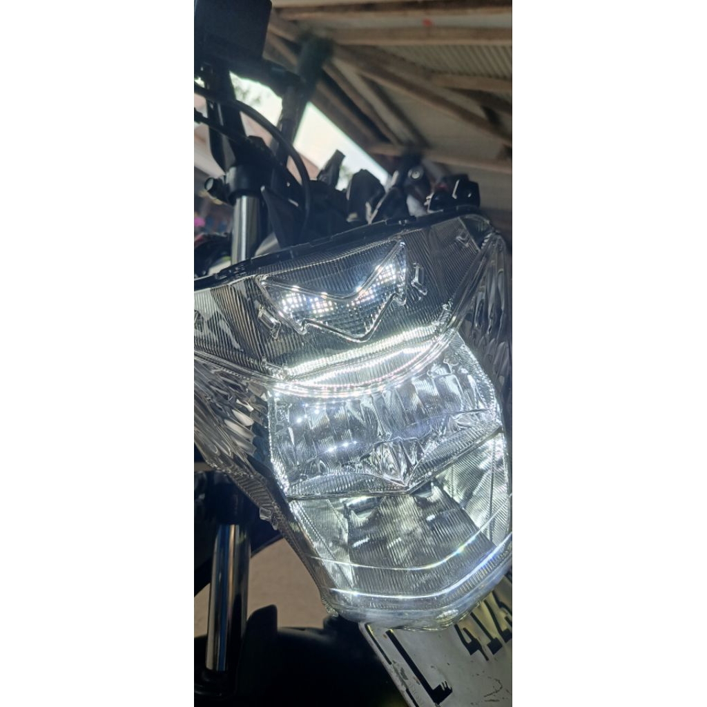 lampu depan set satria fu injeksi + Led/Reflektor fullset satria FU FI injeksi