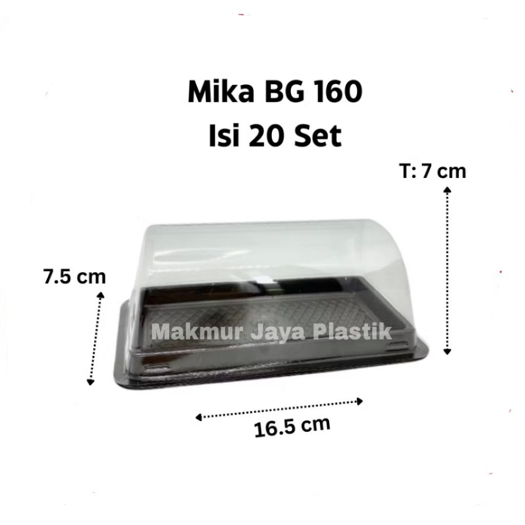 (20 pcs) Mika BG 160/Mika Bolu Gulung uk 16 cm/Mika Bolu Gulung 160/Mika Roll Cake 16 cm