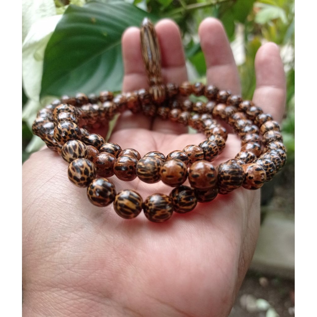 Kalung Tasbih Kayu Liwung 99 Butir Premium