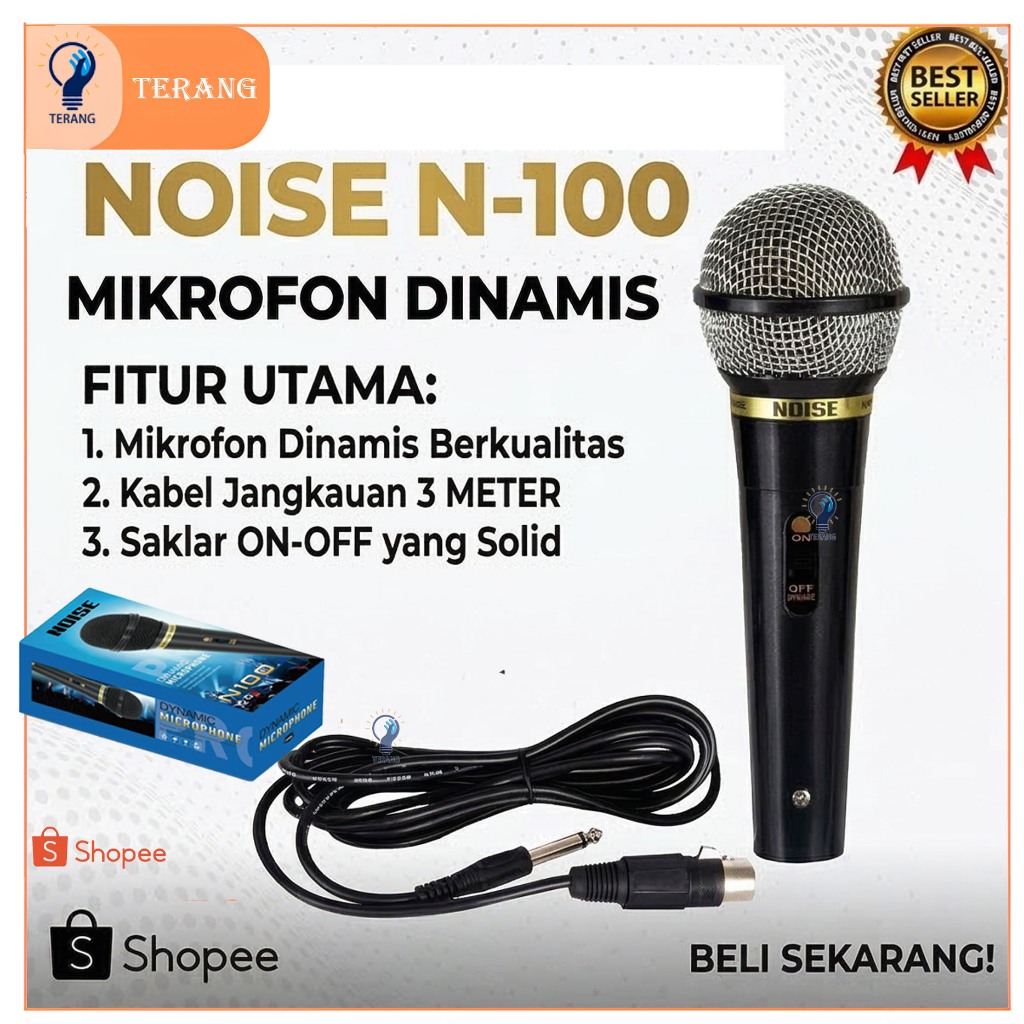 MIC NOISE N 100 mic kabel microphone karaoke kabel panjang suara jernih