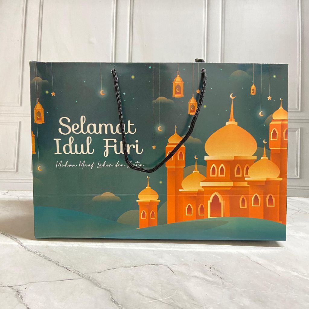 paperbag lebaran / goodiebag idul fitri / paperbag custom / goodie bag lebaran