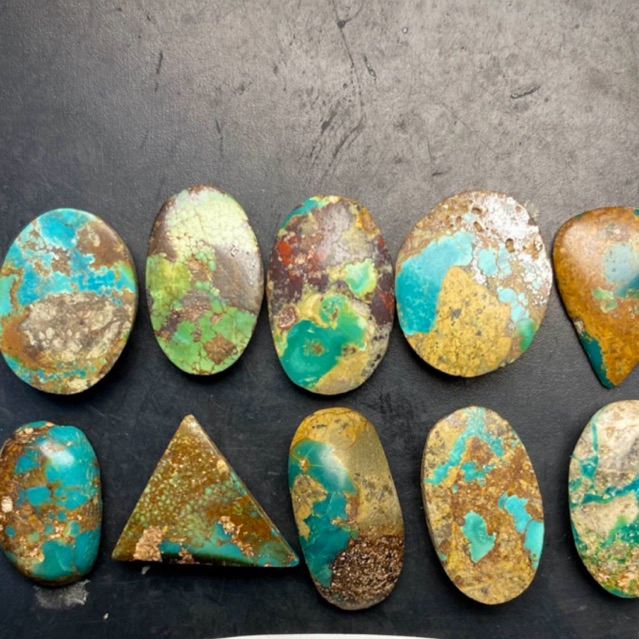 Batu Pirus Persia Pola Kasar Natural Asli 100%