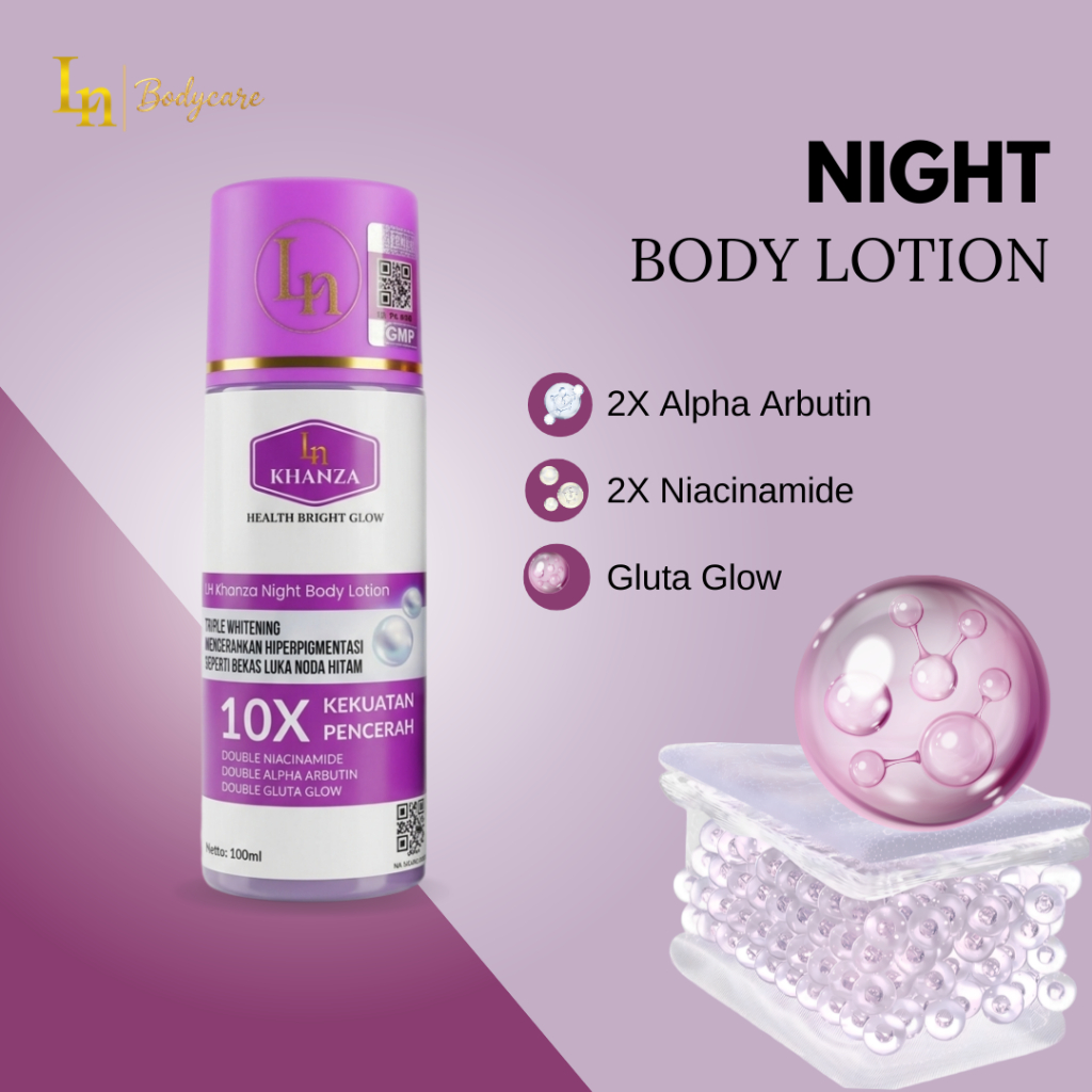 Lotion Ungu 10x Dosting Kelupas [MALAM SAJA] HB Whitening Lotion Pemutih Kulit BPOM