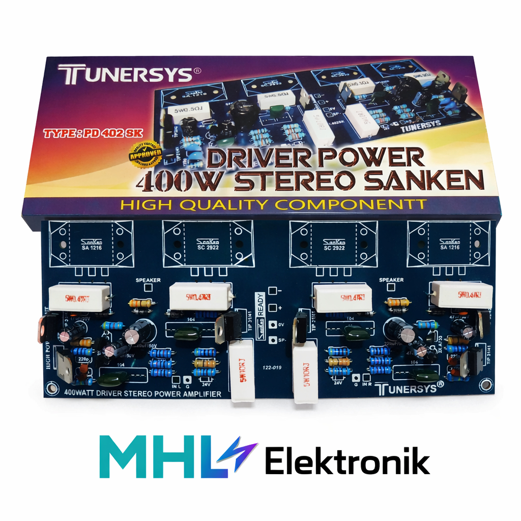 Kit DRIVER Power Amplifier 400 Watt STEREO SANKEN Tunersys Type PD 402 SK