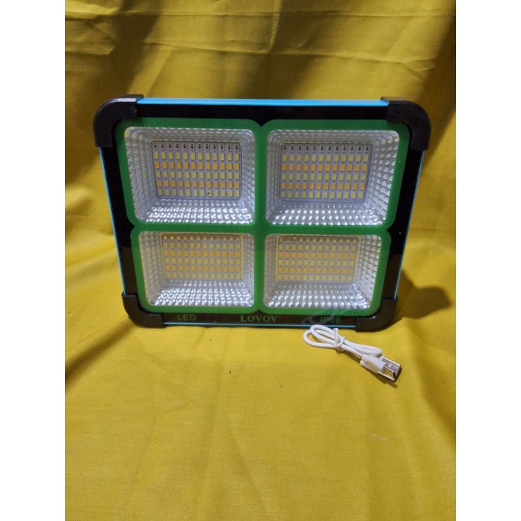 Kap Sorot + Solar Panel 50W Lovov lampu sorot tenaga surya  lampu sorot LED solar  lampu sorot outdo