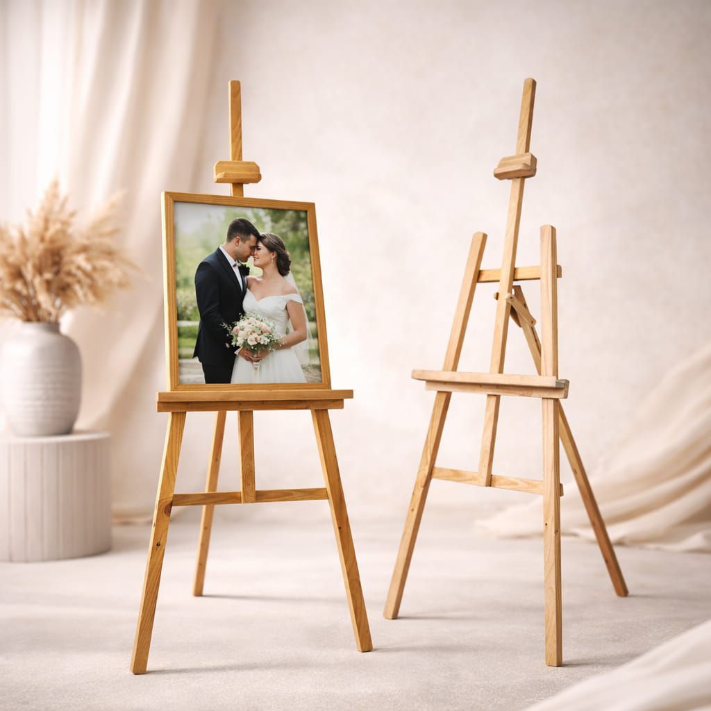 Stand Foto Untuk Dekorasi, Standing Foto, Easel Lukis, Penyangga Foto Wedding