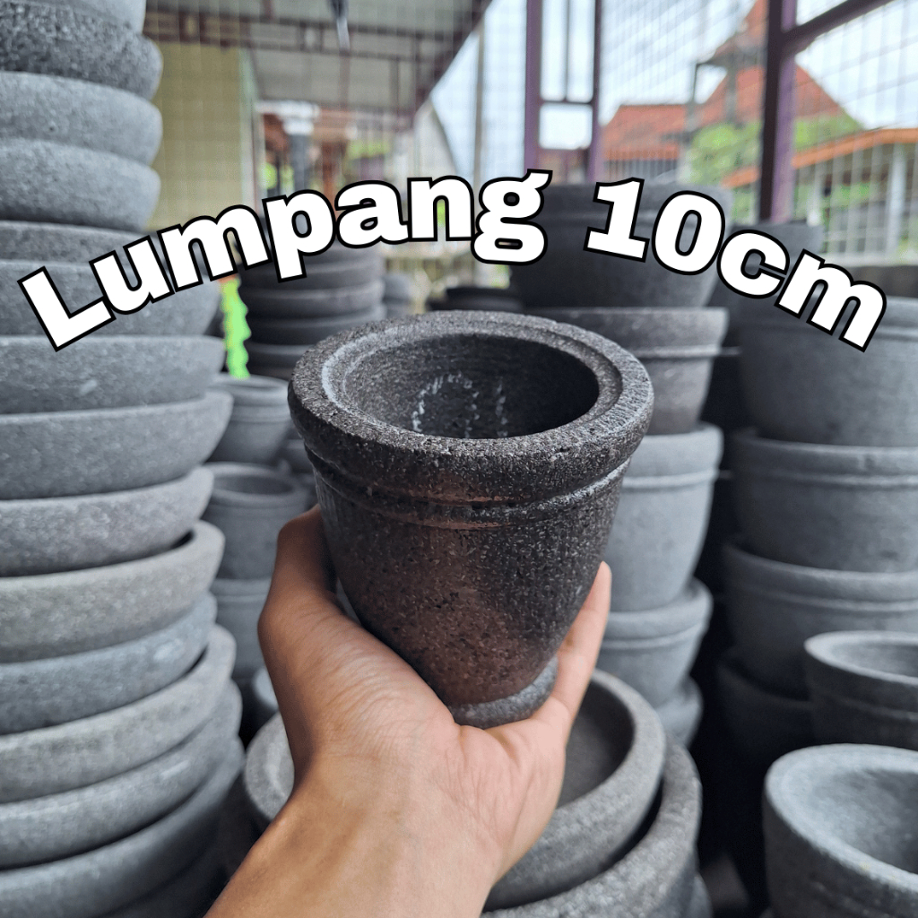 Lumpang Batu Merapi 10cm Asli Pengrajin Magelang | Lesung Batu Penumbuk Bumbu Dapur Batu Alam