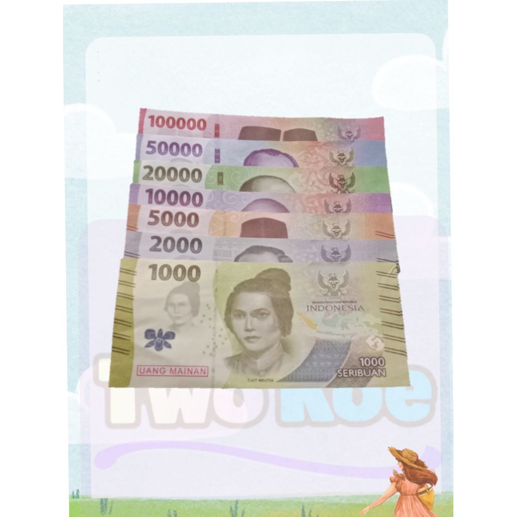 Uang Mainan Komplit 1000 sd 100000