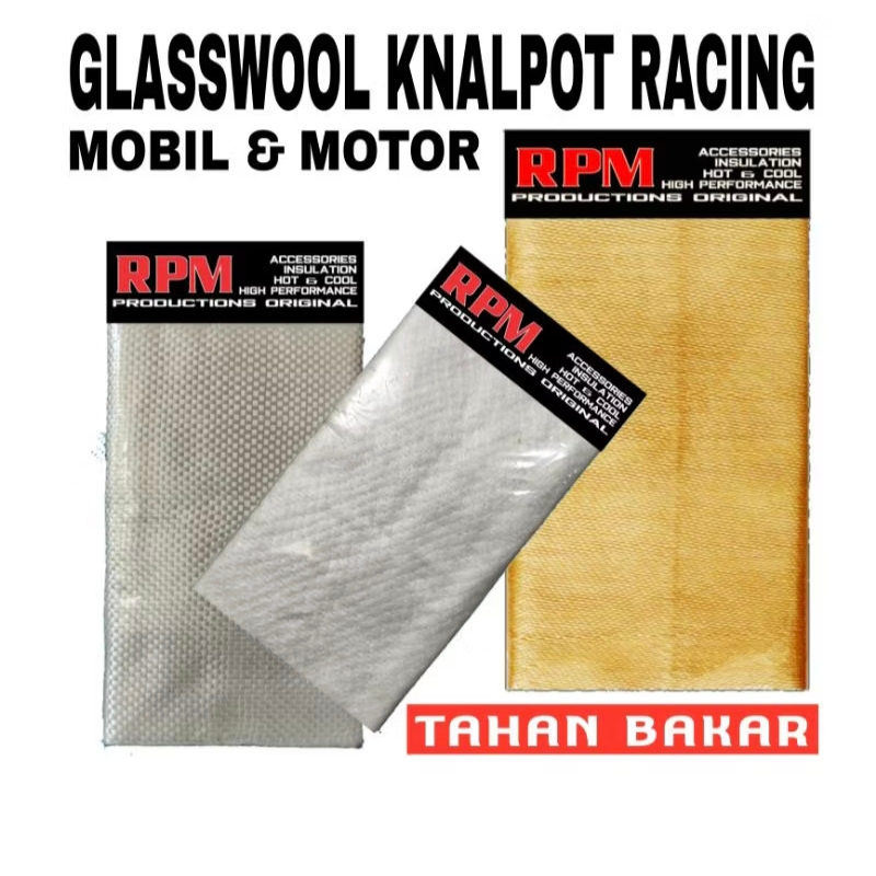 Glasswool knalpot gasbul peredam knalpot tahan panas tahan bakar
