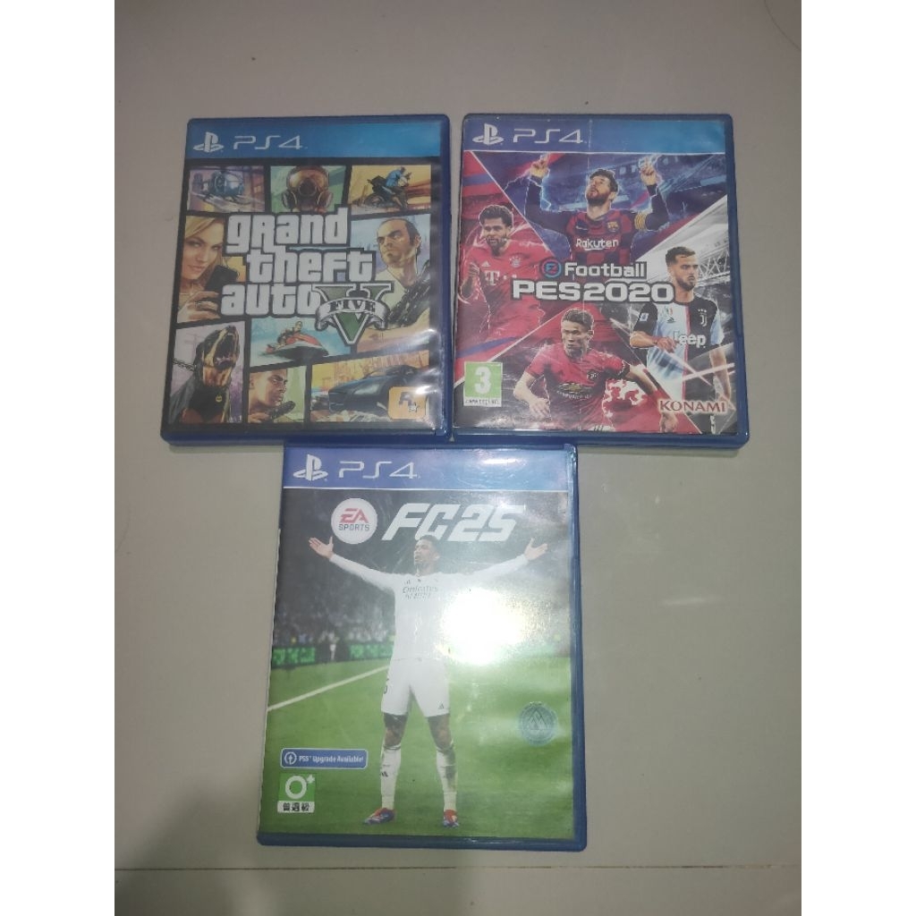 borongan kaset PS4,PES 2020,FC 25,dan gta