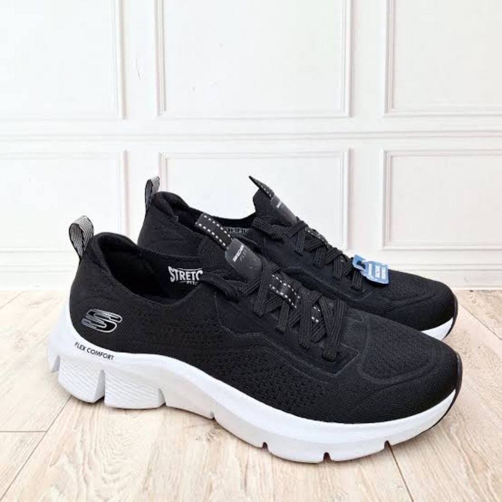 Skechers flex comfort Fresg Energy || SEPATU SNEAKER HITAM PUTIH SKECHERS WOMAN