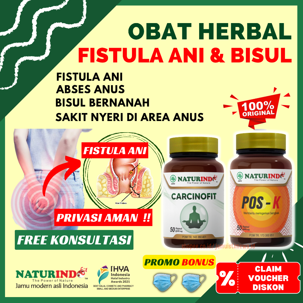 Obat Fistula Ani Bisul di Pantat Bisul Bernanah Herbal Abses Perianal Carcinofit Pos K Obat Abses An