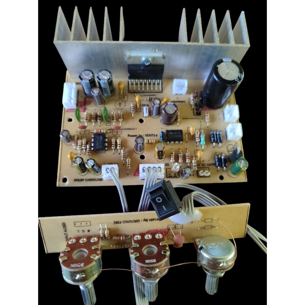 Kit Amplifier 2.1 TDA7377 subwoofer &  Surround 3D 12v DC
