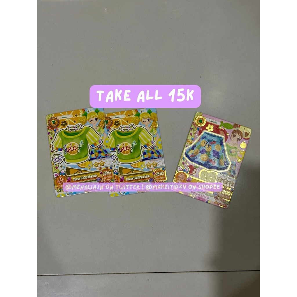 Jual kartu aikatsu kii otome juicy petit ori