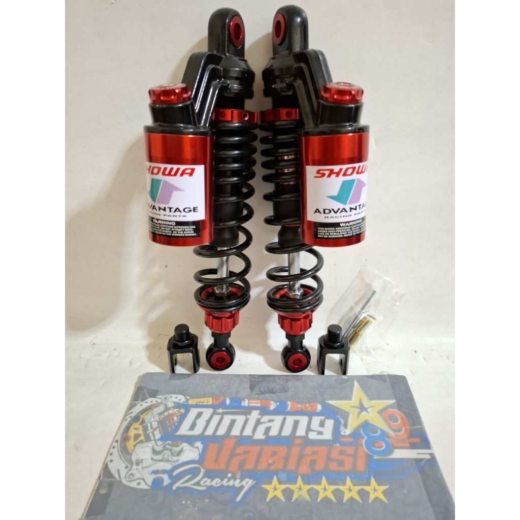 NEW DOUBLE SHOCK ~SHOCKBREAKER SHOWA BLACK RED MODEL EXTREME DOUBLE TABUNG ATAS UK 280MM -320MM -340