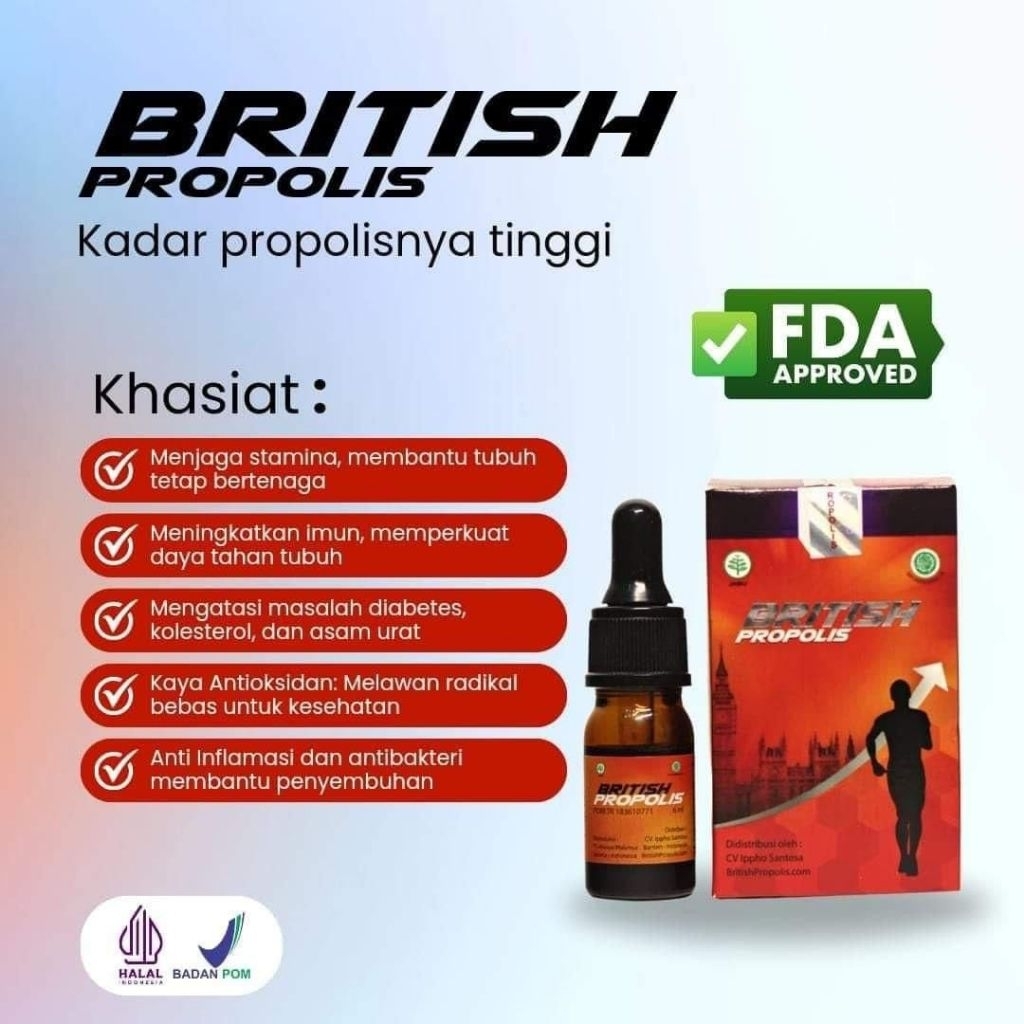 British Propolis Dewasa, Blue untuk wanita dan Green untuk anak 6ml - Tingkatkan Daya Tahan Tubuh & 