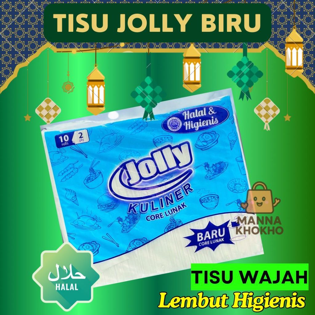 Tissue Jolly Biru 2 Ply 700Gram Tisu Wajah Jolly