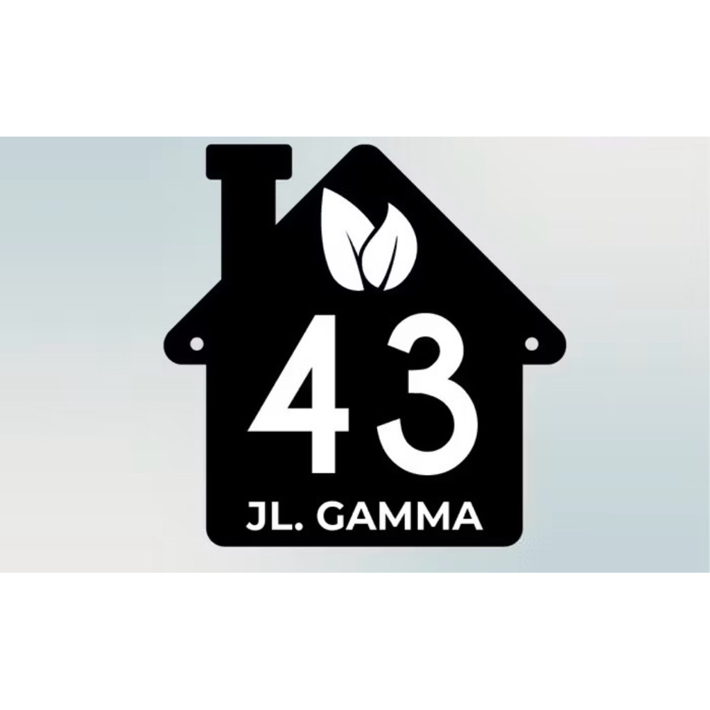 Plat nomor rumah aesthetic minimalis