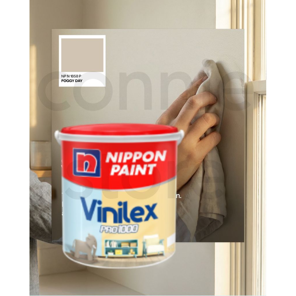 Vinilex pro 1000 4.5kg Foggy Day 1858P cat tembok interior rumah minimalis cat dinding krem