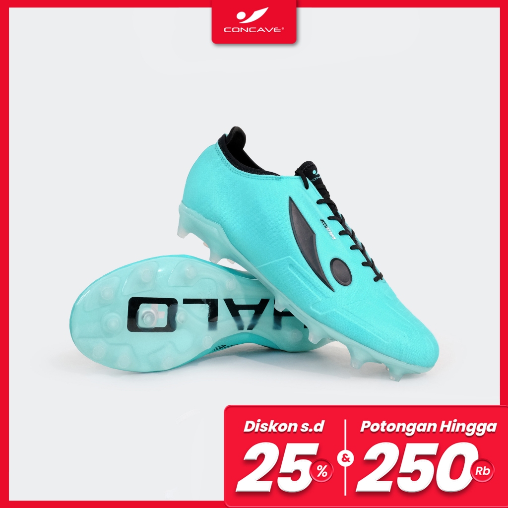 Concave Sepatu Sepak Bola - Halo Maze AG - Teal / Black - Football Shoes Sepatu Mini Soccer Original