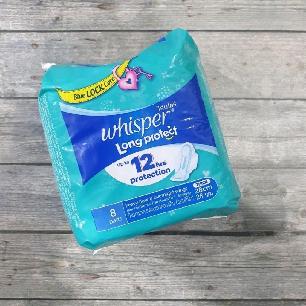Whisper Wings Blue Lock Core Pembalut Singapore