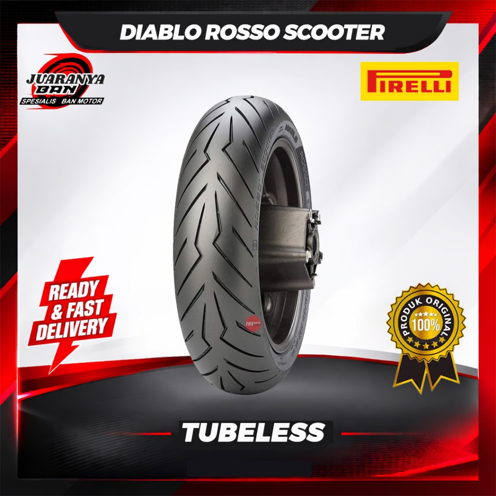 Ban Pirelli Diablo Rosso Scooter 120/80-14 Ban Tubeless Ring 14