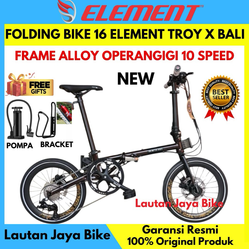 Sepeda Lipat Element Troy X Edisi Nusantara Bali Spesial Edition