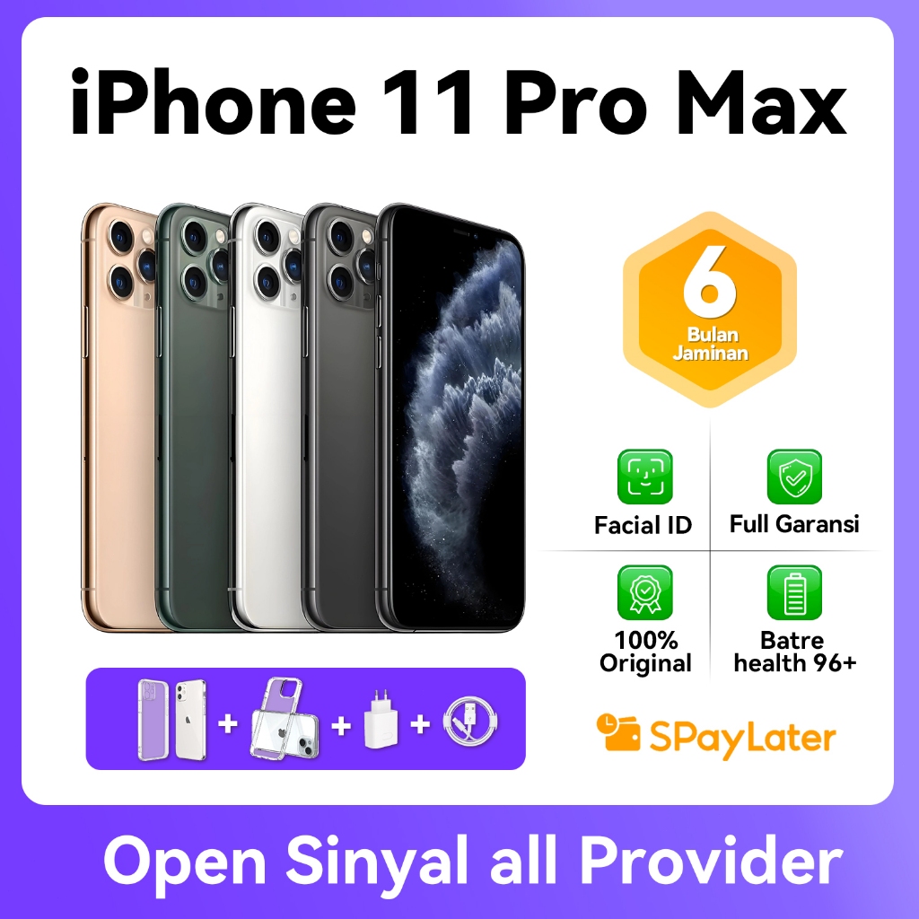 BC IPhone 11 pro max 64G 128G 256G SECOND 100% Original LIKE NEW  Fullse No Refurbish Ibox‌ Fullset 