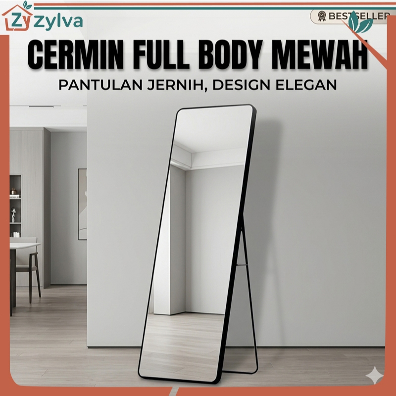 ZYLVA - Standing Mirror Cermin Standing160 X 50CM Cermin Berdiri Full Body Kaca Cermin Full Body Aes