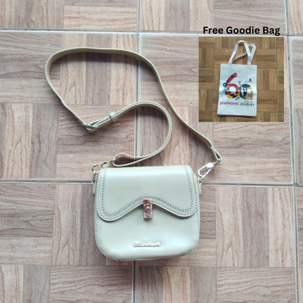 Tas Elizabeth Beige + Free Tas Belanja Elizabeth Shopping Bag