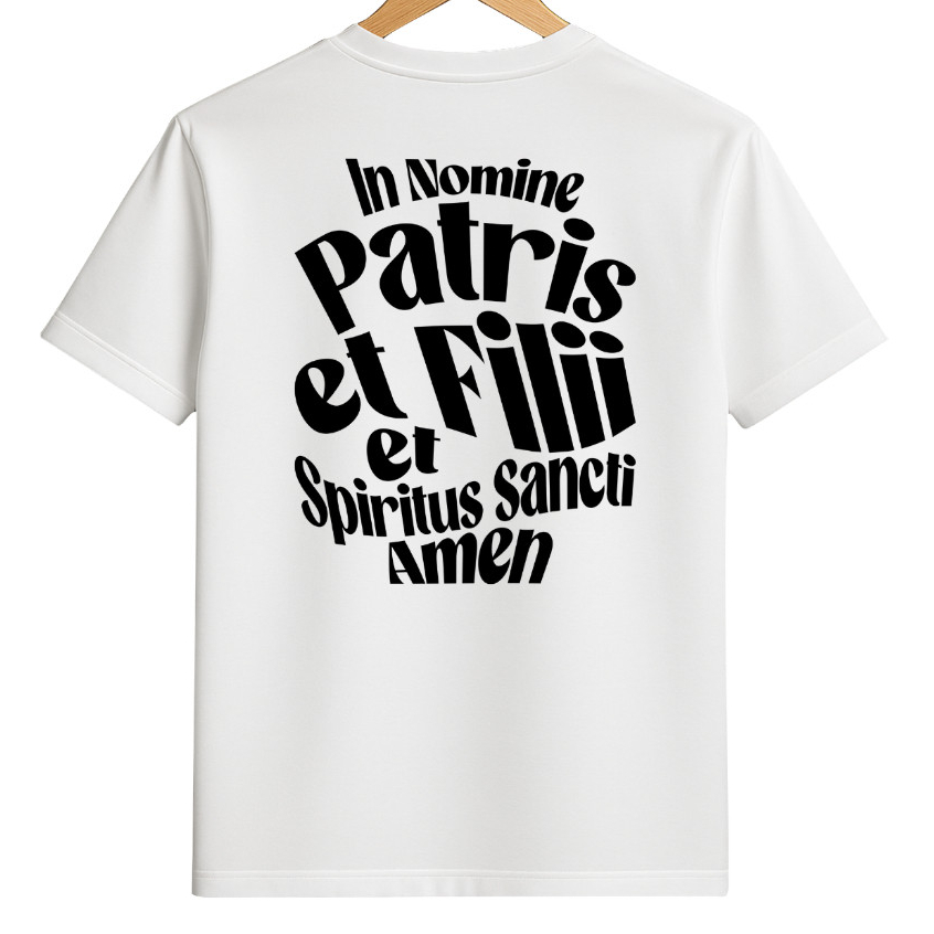 IN NOMINE PATRIS ET FILII ET SPIRITUS SANCTI - Kaos Rohani - Katun Premium 100% - Sangat Nyaman
