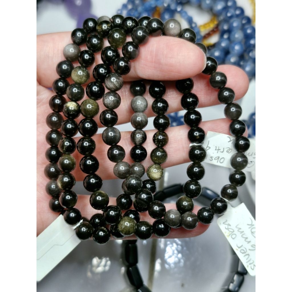 Gelang Black Obsidian High Quality Natural