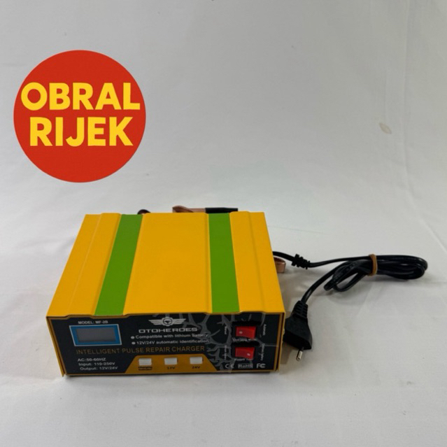 [RIJEK MATI TOTAL] Charger Aki Mobil Intelligent Battery Charger 12V/24V 10A - MF-2B