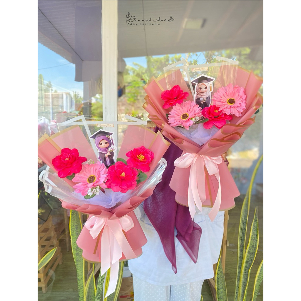 BUKET WISUDA|BUKET BUNGA|FREE KARTU UCAPAN