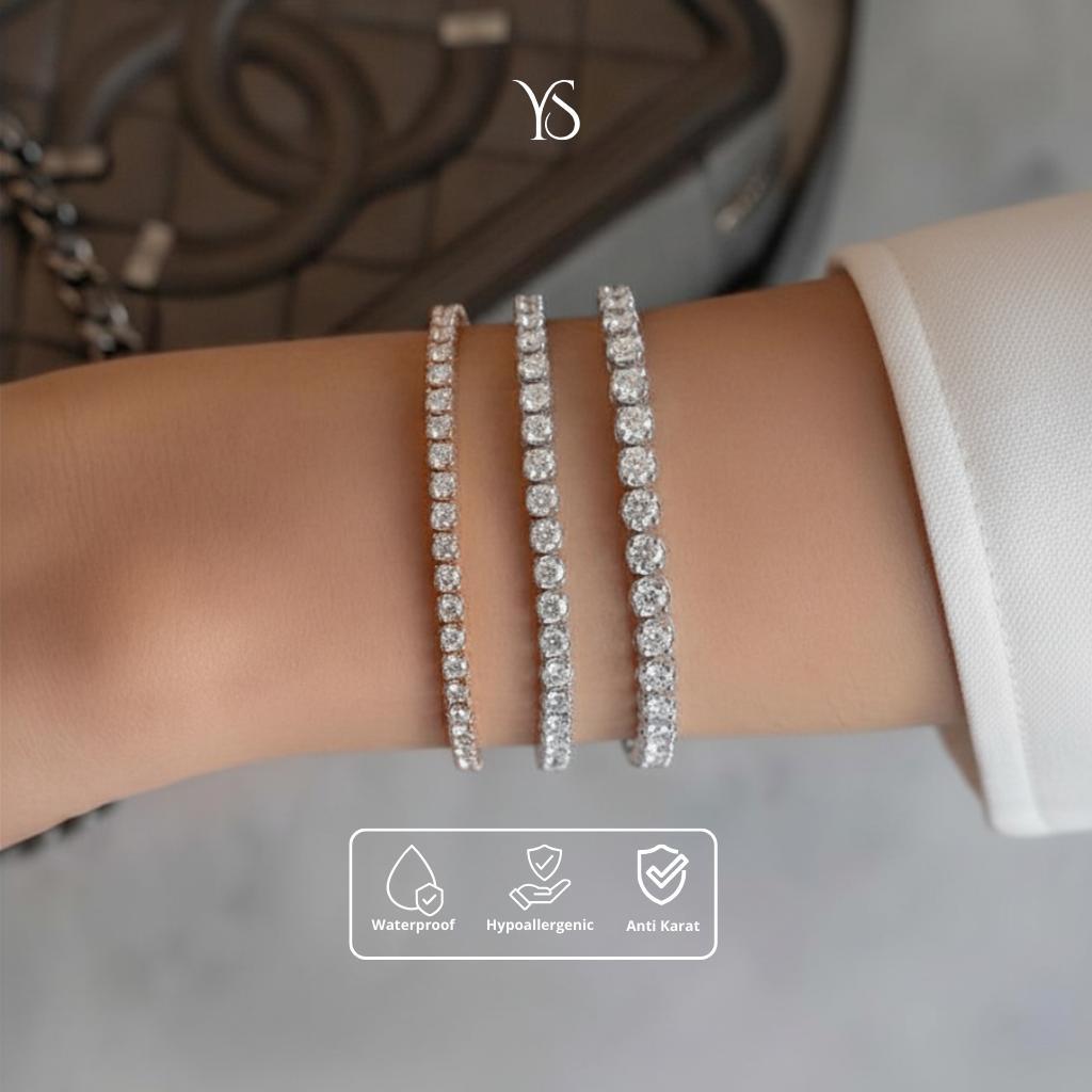 YS - Tennis Bracelet - Diamond Bracelet - Gelang Diamond - ANTI KARAT